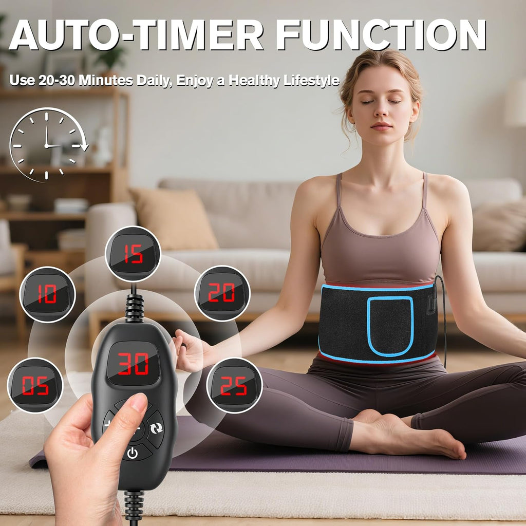 Red Light Belt, Red Light for Body,660Nm & 850Nm Infrared Light Wrap Belt,Red Light Device with Upgraded 3 in 1 Led Beads,Red Light Belt with Timer